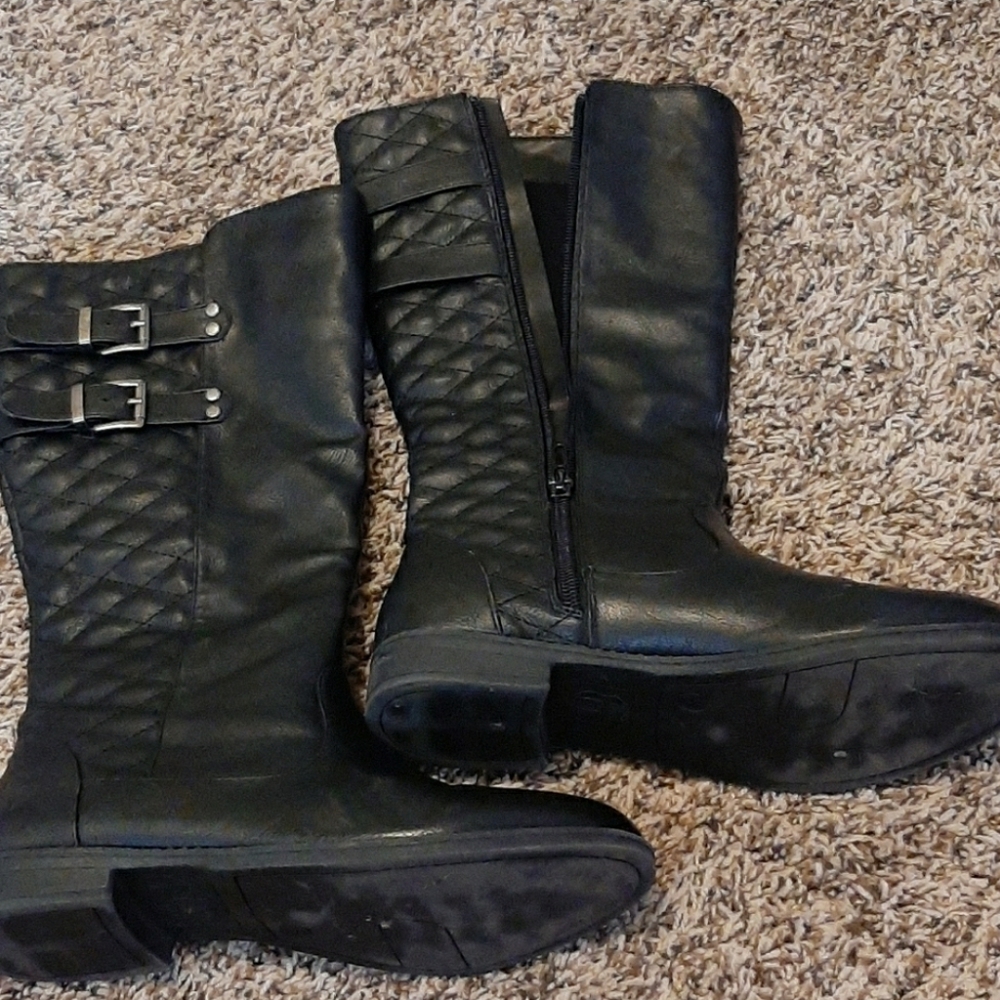 Knee high black boots